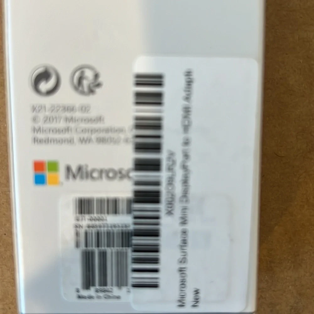 Microsoft Surface mini display port to HDMI adapter. New in unopened box.